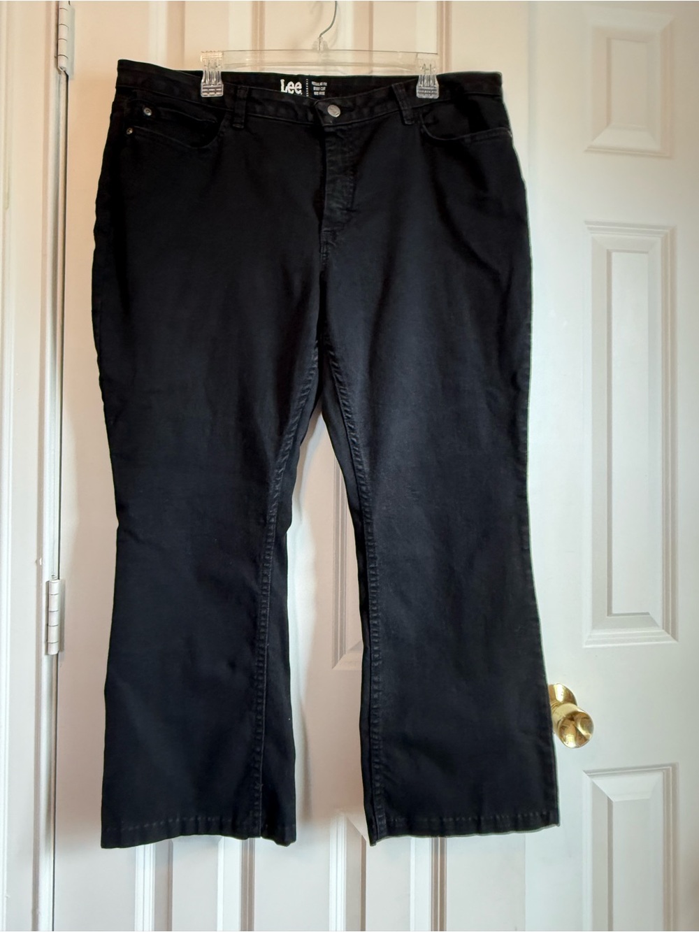 Lee Women's Black Boot Cut Jeans Size 18 Petite Great Condition